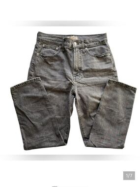 Madewell “the perfect vintage” Gray Straight Leg Jeans